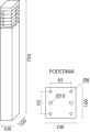 Lampa ogrodowa stojąca na E27 aluminium ONYX 75