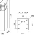 Lampa ogrodowa stojący słupek E27 ONYX 55
