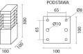 Lampa ogrodowa stojący słupek E27 alu. ONYX 30