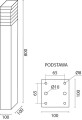 Lampa ogrodowa słupek stojący E27 MERIVA 80