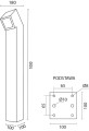 Lampa stojąca ogrodowa słupek alu. na GU10 EPSON 100