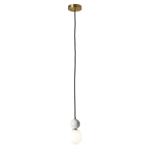 Lampa wisząca marmurowa  Bilo II 1xG9 biały PL0137