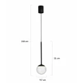 Lampa IP44do łazienki Wisząca Orra 1xLED czarna PL0105-BK