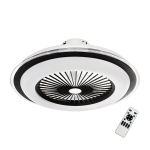 Lampa z wentylatorem ZEPHYR BLACK 48W LED+ PILOT ML0444 Lampowentylator