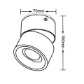 Lampa sufitowa ruchoma oprawa natynkowa Brema biała LED CCTLP-2626/1RM WH movable 