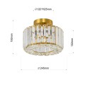 Plafon Vetro złoty 1xE27 lampa sufitowa LP-2910/1C GD