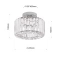 Plafon Vetro chrom 1xE27 lampa sufitowa LP-2910/1C CH