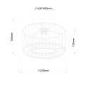 Plafon Vetro chrom 1xE27 lampa sufitowa LP-2910/1C CH