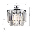 Plafon Vetro 4 srebrny 4xE14 lampa sufitowa LP-2910/4C CH 