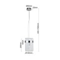 Lampa wisząca Vetro 1 chrom 1xE14 LP-2910/1P CH