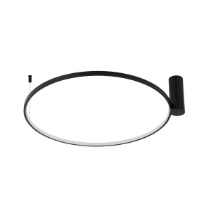 Plafon Ring S czarny LED CCT lampa sufitowa  LP-909/1C S BK CCT