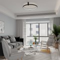 Plafon Ring S czarny LED CCT lampa sufitowa  LP-909/1C S BK CCT
