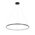 Lampa wisząca Ring 80 cm czarna LED CCT LP-909/1P L BK CCT