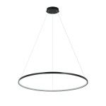 Lampa wisząca Ring 80 cm czarna LED CCT LP-909/1P L BK CCT