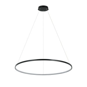 Lampa wisząca Ring 80 cm czarna LED CCT LP-909/1P L BK CCT