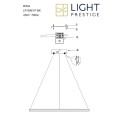 Lampa wisząca Ring 80 cm czarna LED CCT LP-909/1P L BK CCT