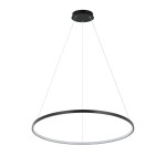 Lampa wisząca Ring 66 cm czarna LED CCT LP-909/1P M BK CCT