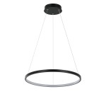 Lampa wisząca Ring 40 cm czarna LED CCT LP-909/1P S BK CCT
