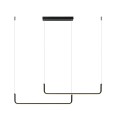 Lampa wisząca do salonu Malawi czarna Tuya Smart LED CCT LP-1015/2P