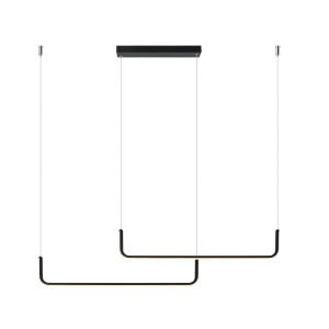 Lampa wisząca do salonu Malawi czarna Tuya Smart LED CCT LP-1015/2P
