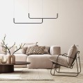 Lampa wisząca do salonu Malawi czarna Tuya Smart LED CCT LP-1015/2P