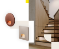 Lampa schodowe do oświetlenia schodów EMOT round LED kinkiet 26589 Aqform 