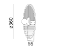 Lampa na ścianę IKI round E27 kinkiet 26561 Aqform