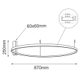 Lampa sufitowa, plafon led złoty Agari 2 obiegi 87cm  3000K 1344 