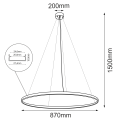 Lampa wisząca ring led wewnętrzny złoty Agari 2 obiegi  87cm 4000K 5335 