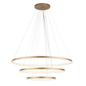 Lampa wisząca potrójny złoty ring led wewnętrzny Agari multi 117-87-57 ZŁ mat 3000K 5420 