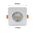 Ruchome kwadratowe oczko podtynkowe Plus białe LED CCT LP-1506/1RS WH Square