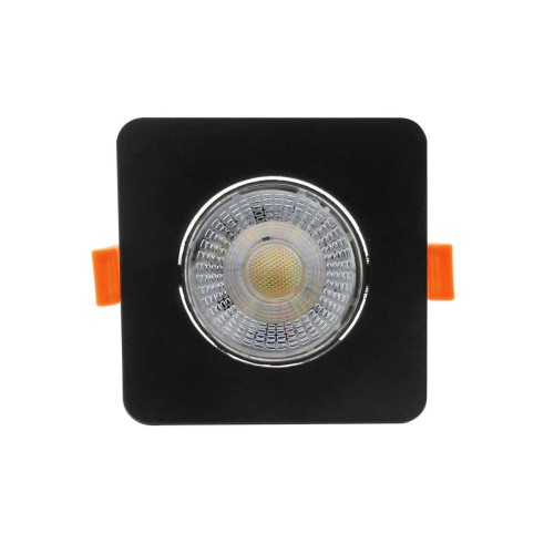 Ruchome kwadratowe oczko podtynkowe Plus czarne LED CCT LP-1506/1RS BK Square