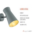 Argon Lampa kinkiet, nowoczesny reflektor, stal ciemna szałwia E14 LORD 8766
