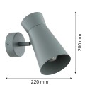 Argon Lampa kinkiet, nowoczesny reflektor, stal ciemna szałwia E14 LORD 8766