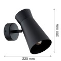 Argon Lampa kinkiet, nowoczesny reflektor, stal czarna E14 LORD 8763