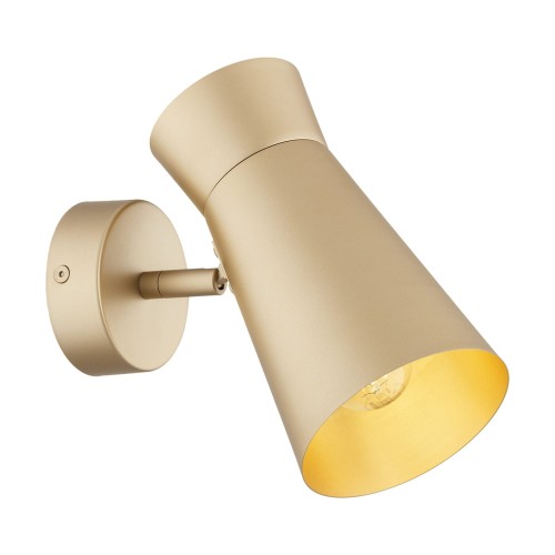 Lampa kinkiet, nowoczesny reflektor, stal złoto E14 LORD 8764