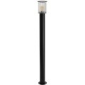Argon Wysoka czarna aluminiowa lampa ogrodowa szkło ryflowane NORFOLK 8750 IP44 