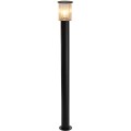 Argon Wysoka czarna aluminiowa lampa ogrodowa szkło ryflowane NORFOLK 8750 IP44 