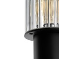 Argon Wysoka czarna aluminiowa lampa ogrodowa szkło ryflowane NORFOLK 8750 IP44 