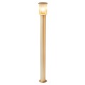 Argon Wysoka złota aluminiowa lampa ogrodowa E27 szkło ryflowane NORFOLK 8754 IP44 