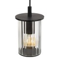Argon Ogrodowa lampa wisząca aluminium szkło ryflowane idealna nad taras czarna NORFOLK 8751
