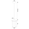 Argon Ogrodowa lampa wisząca aluminium szkło ryflowane idealna nad taras złota NORFOLK 8755 