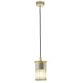 Argon Ogrodowa lampa wisząca aluminium szkło ryflowane idealna nad taras złota NORFOLK 8755 