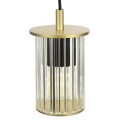 Argon Ogrodowa lampa wisząca aluminium szkło ryflowane idealna nad taras złota NORFOLK 8755 