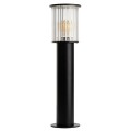 Argon Czarna aluminiowa lampa ogrodowa słupek ze szkłem ryflowanym klasyczny styl NORFOLK 8749 IP44
