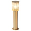 Argon Złota aluminiowa lampa ogrodowa słupek ze szkłem ryflowanym klasyczny styl NORFOLK 8753 IP44