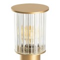 Argon Złota aluminiowa lampa ogrodowa słupek ze szkłem ryflowanym klasyczny styl NORFOLK 8753 IP44