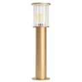 Argon Złota aluminiowa lampa ogrodowa słupek ze szkłem ryflowanym klasyczny styl NORFOLK 8753 IP44