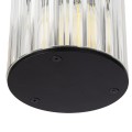 Argon Lampa Tubka sufitowa plafon ogrodowy  czarny z  aluminium szkło ryflowane elegancka styl hampton, Norfolk 8773 IP44