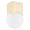 ARGON złota lampa sufitowa klosz biała kulka AUSTIN 4712